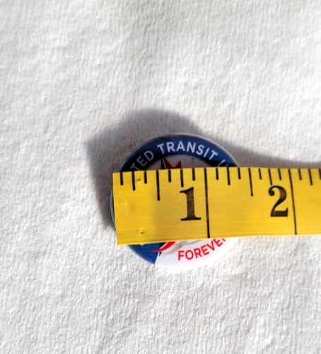 Amalgamated Transit Union 1179 Pin & Button US Canada Flag ~ Heroes Work Here