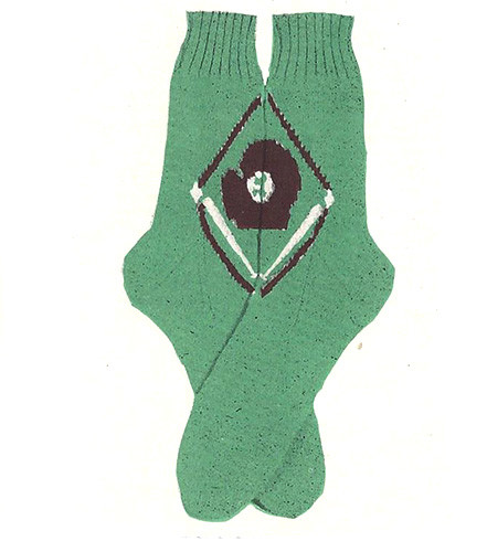 Baseball Diamond Socks Pattern | Vintage Grace Ennis 7245