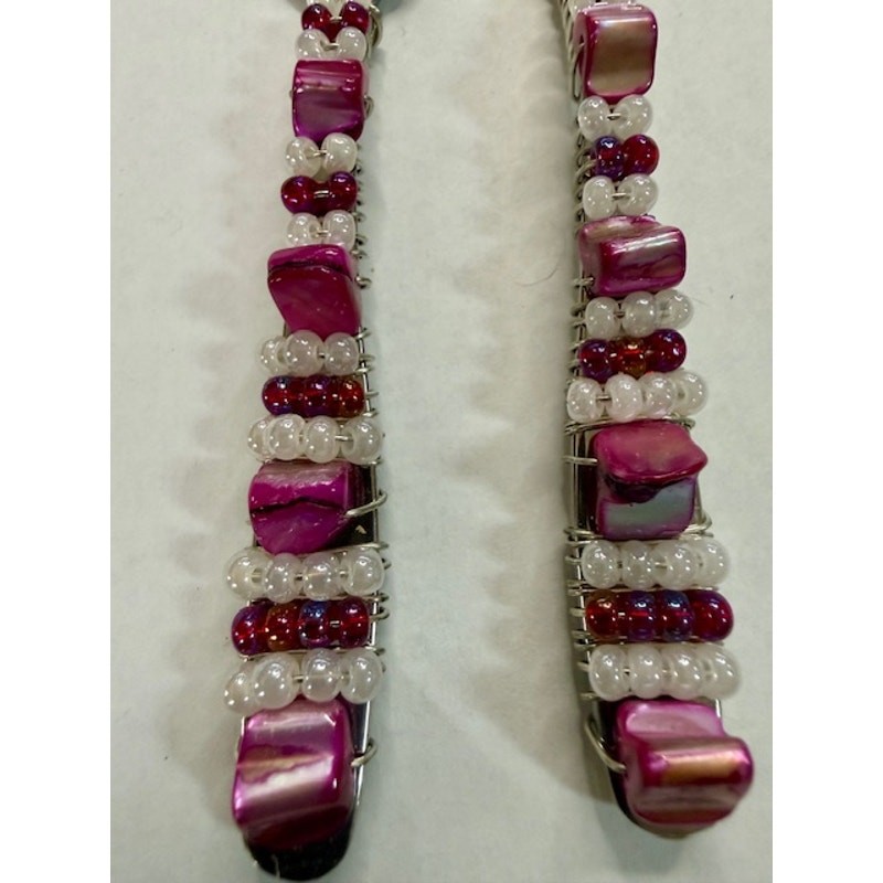2 Cambridge Beaded Wire Wrapped Cheese Servers 5 1/2"