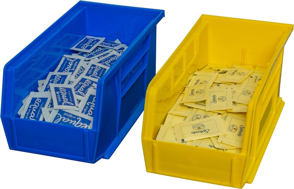 30230 Akrobins Plastic Storage Bins, Space-Saving Stackable Bins for Garage, Pan