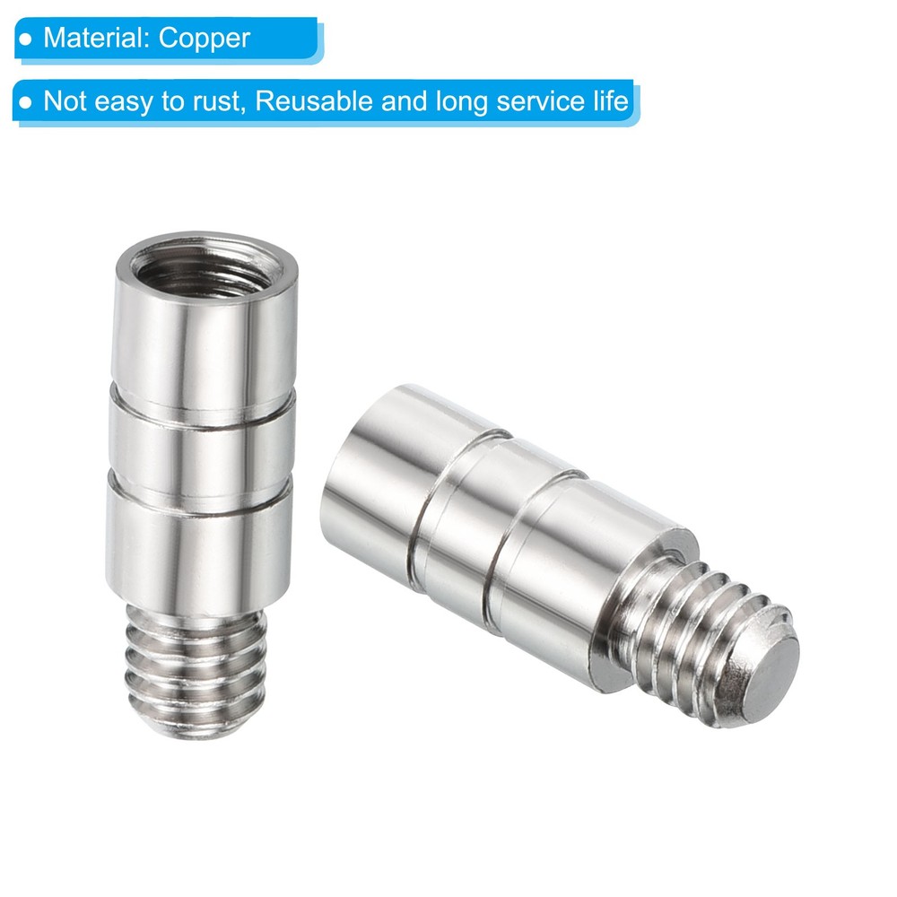 6Pcs 2g Copper Dart Weight Add Accentuator 16mm 2BA Thread Silver