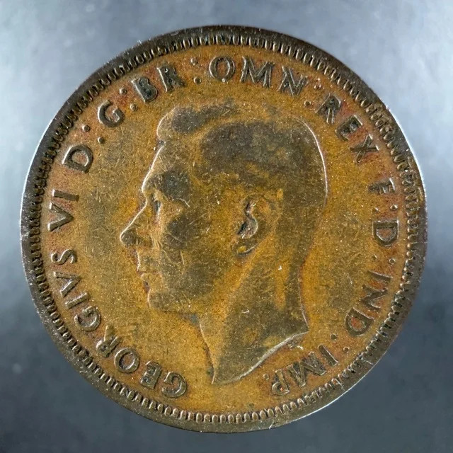 1937 Great Britain Half Penny George VI Bold Design