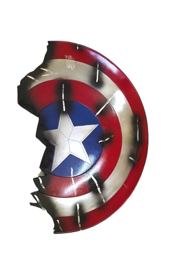 Captain America Broken Shield Round Shield Star Pattern Emerged avengers endgame