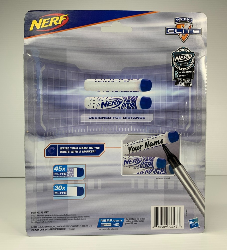 Nerf Darts N-Strike Elite 75 count Refill Personalize New in Package
