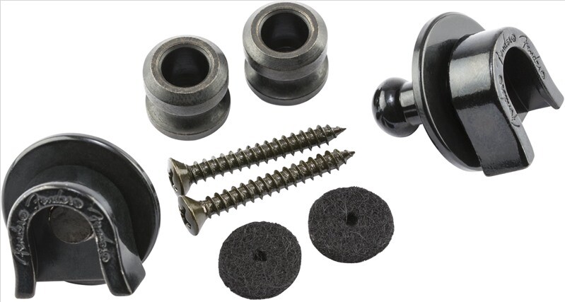 NEW - Genuine Fender Security Strap Locks - BLACK, 099-0690-006