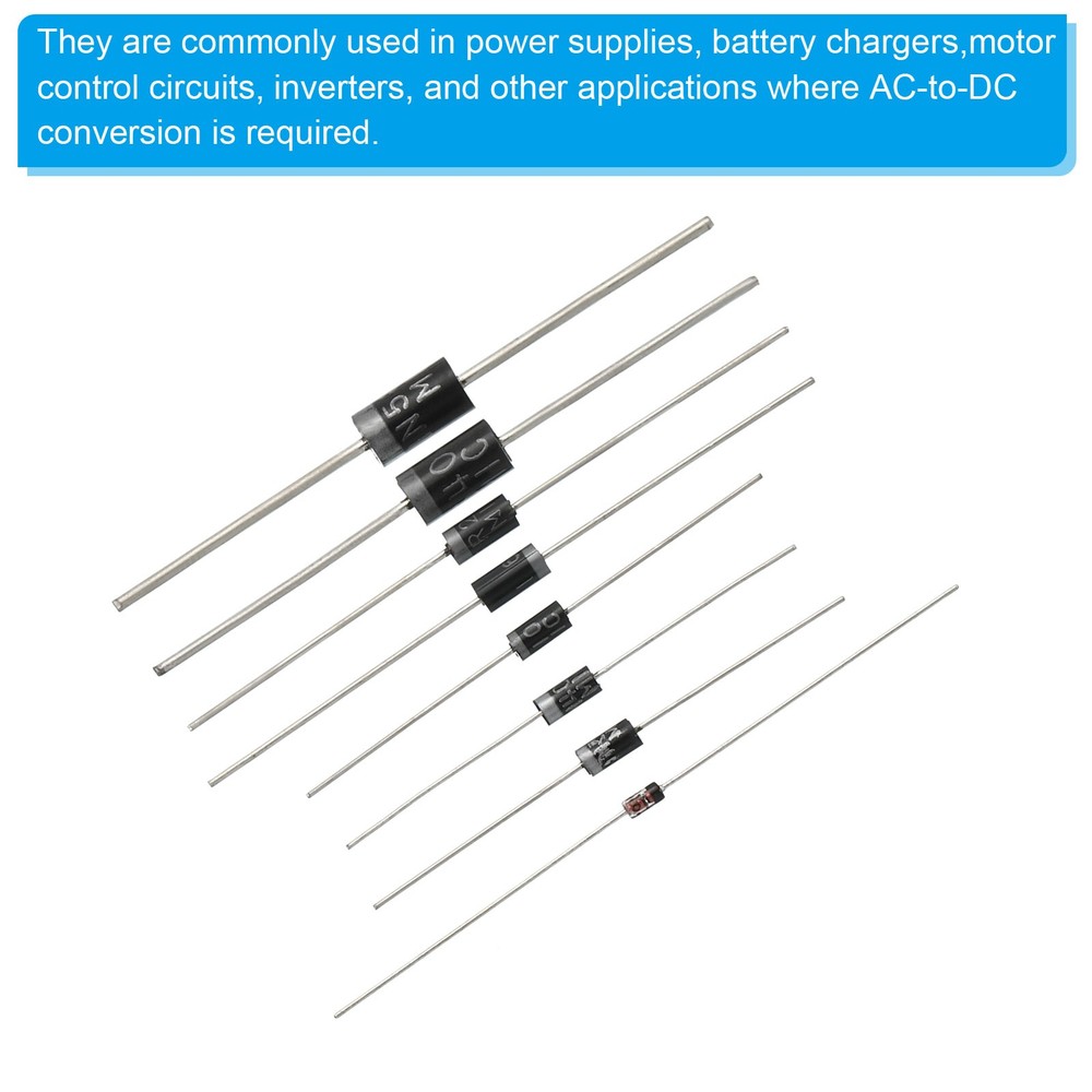 100 x Diode Assorted Kit 8 Values Element in a Pack for Electrical