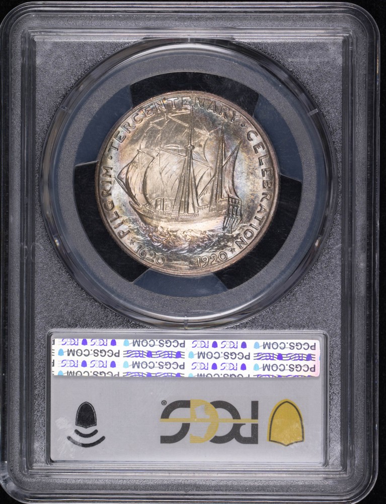1920 P Classic Commemorative Pilgrim Tercentenary PCGS MS-65 CAC Pilgrim