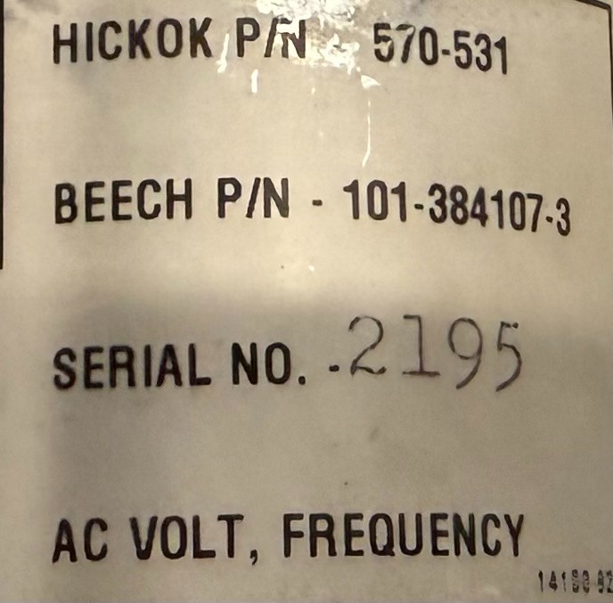 AC Volt Frequency 570531 101-384107-3 Removed Working