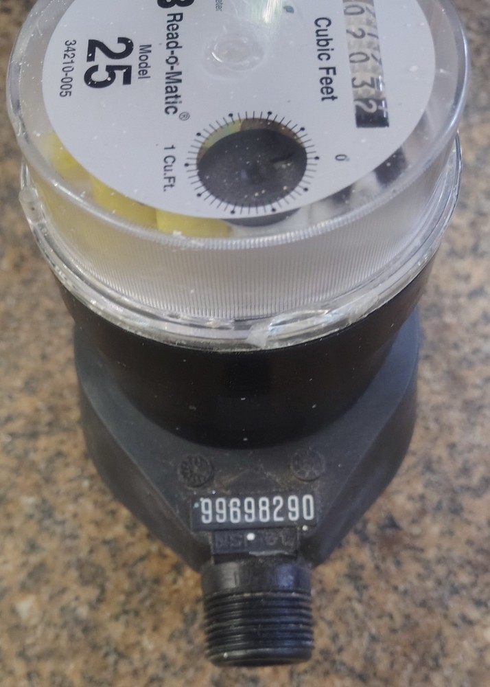 🗽BADGER METER READ-o-MATIC MODEL25 WITH BASE WATER METER