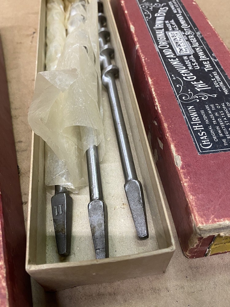 Assortment Of IRWIN WOOD AUGER BITS BRACE Bits NOS