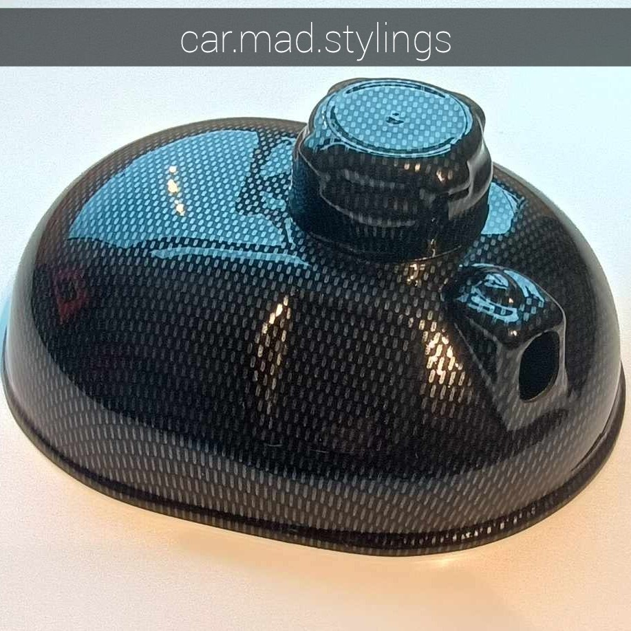 Carbon Fiat 500 Abarth Header Expansion Tank Cover & cap/ABS/Engine-C.M.S Design