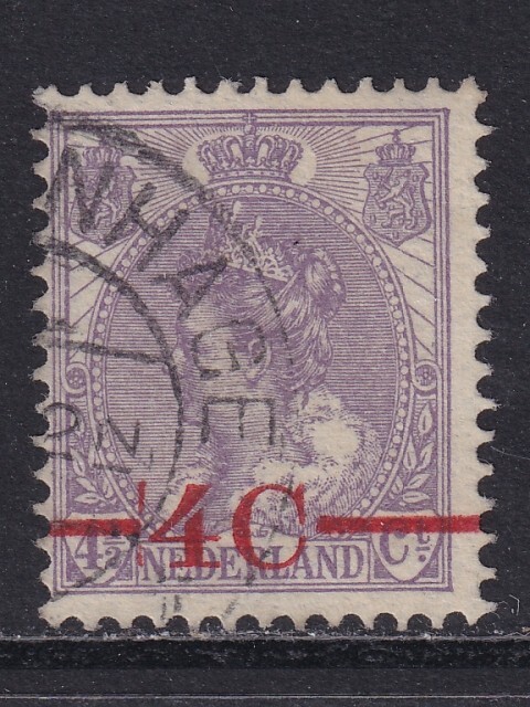Netherlands 1921 NVPH 106P1 Plate Error  CANC VF / CAT VALUE $190