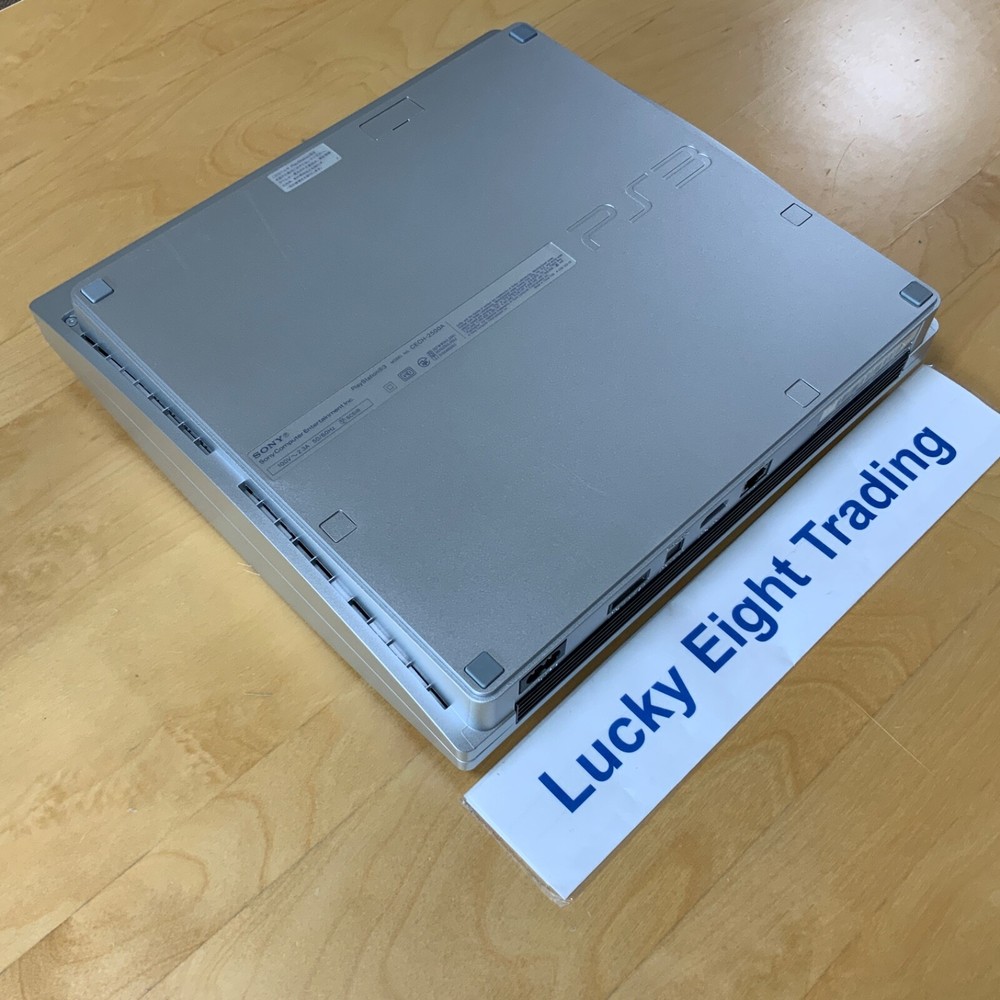 PS3 Satin Silver CECH 2500A 160GB Console Full Accessories Slim [CC]