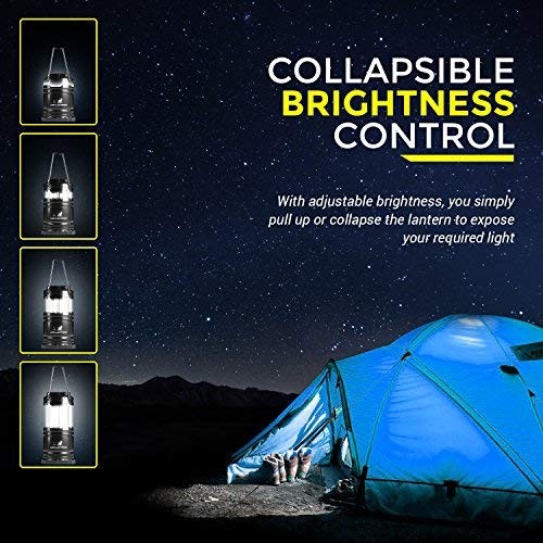 LED Camping COB Lantern Flashlights - Super Bright 4 Pack Medium (350 Lumens)