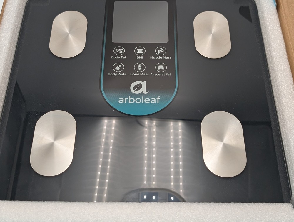 Arboleaf CS10K Eight Electrode Body Composition Smart Digital Scale Black OB
