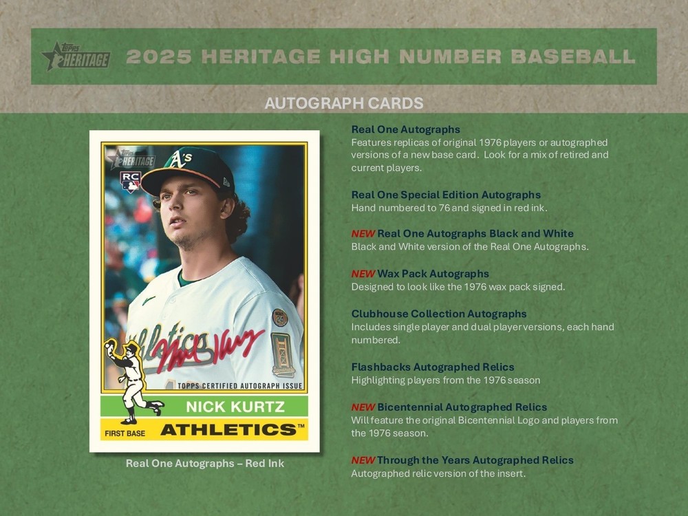2025 TOPPS HERITAGE HIGH NUMBER HOBBY BOX