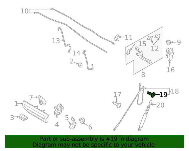 Genuine Ford Support Cable Bolt W711291-S437