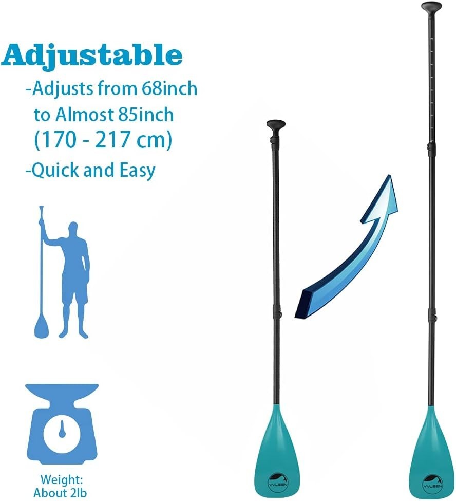 Adjustable 4-Piece SUP Paddle Board Paddle - Lightweight Aluminum & Ergonomic