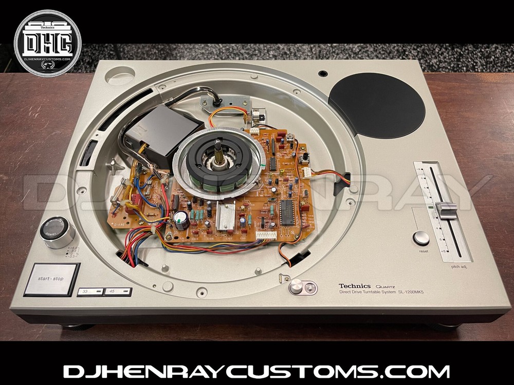 Original OEM Silver Technics SL1200 mk5 Phase ready removeable tone arm DHCplate