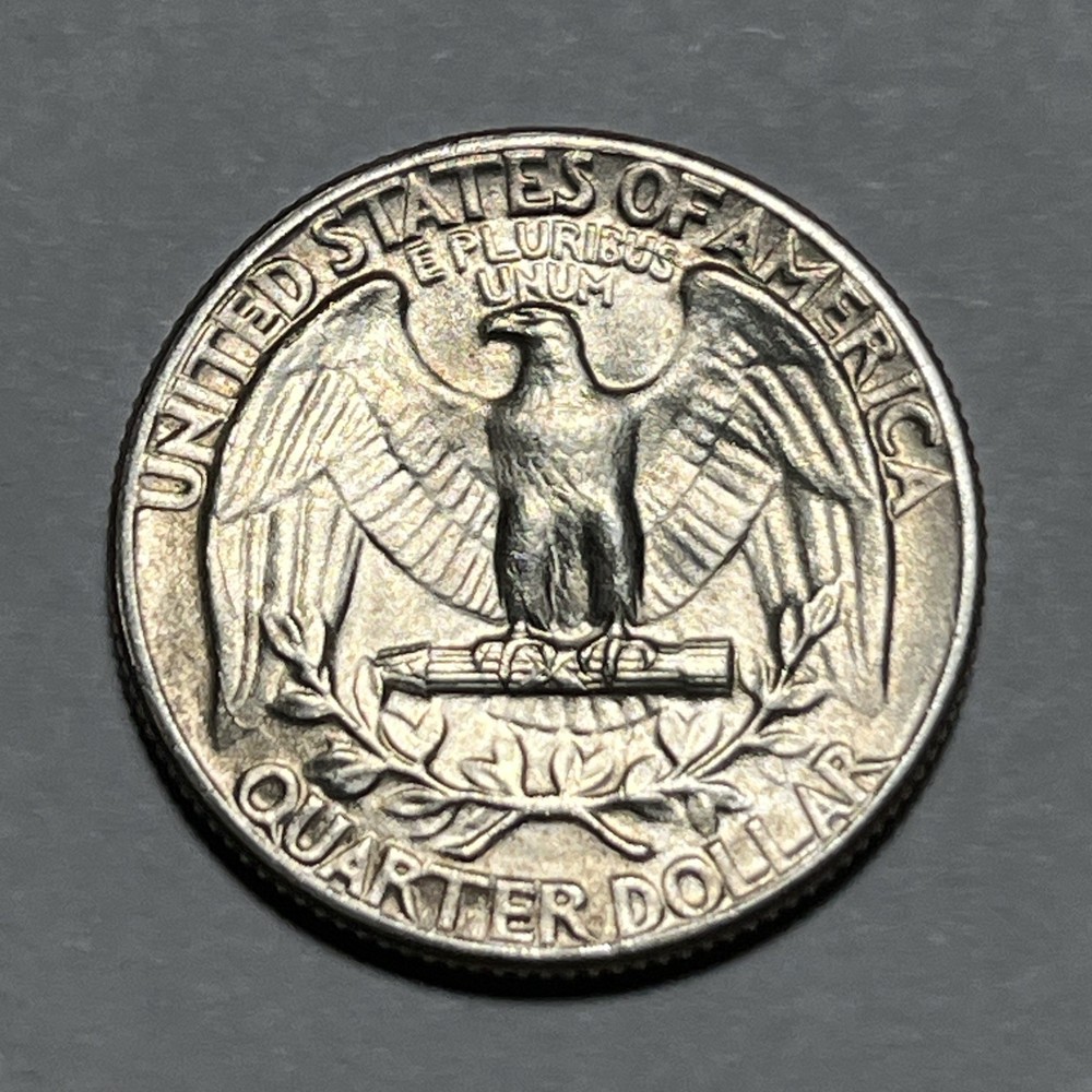 1953 Washington Silver Quarter Errors Die Cracks Reverse Uncirculated