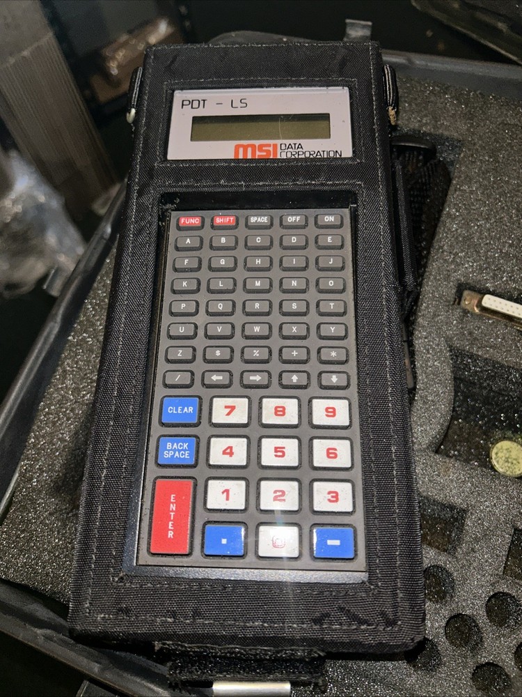 MSI Data Corp PDT-LS Portable Bar Code Reader LS 8100 In Case CY-8537/G Untested