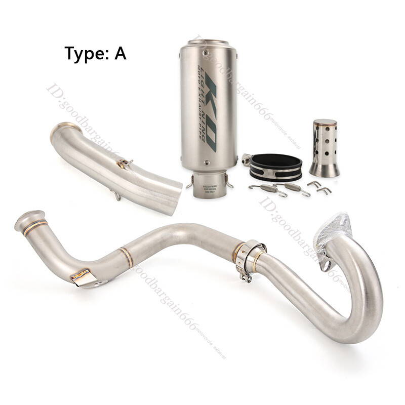 Complete Exhaust System Front Muffler Pipe Modified for Duke 390 RC390 2017-2020