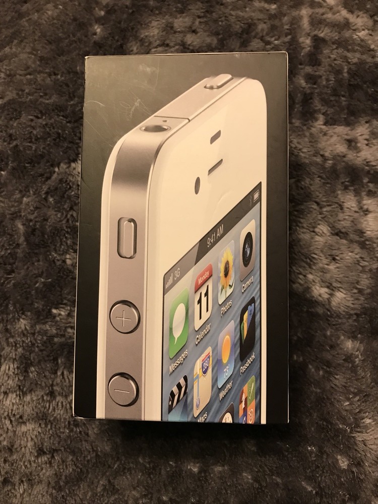 iphone 4, White, 8GB (Box Only) ~ INCLUDES USB Power Adapter & Quick start guide