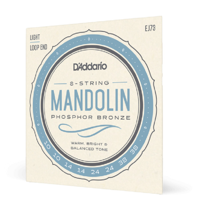 D'Addario EJ73 Mandolin Strings Phosphor Bronze Light 10-38