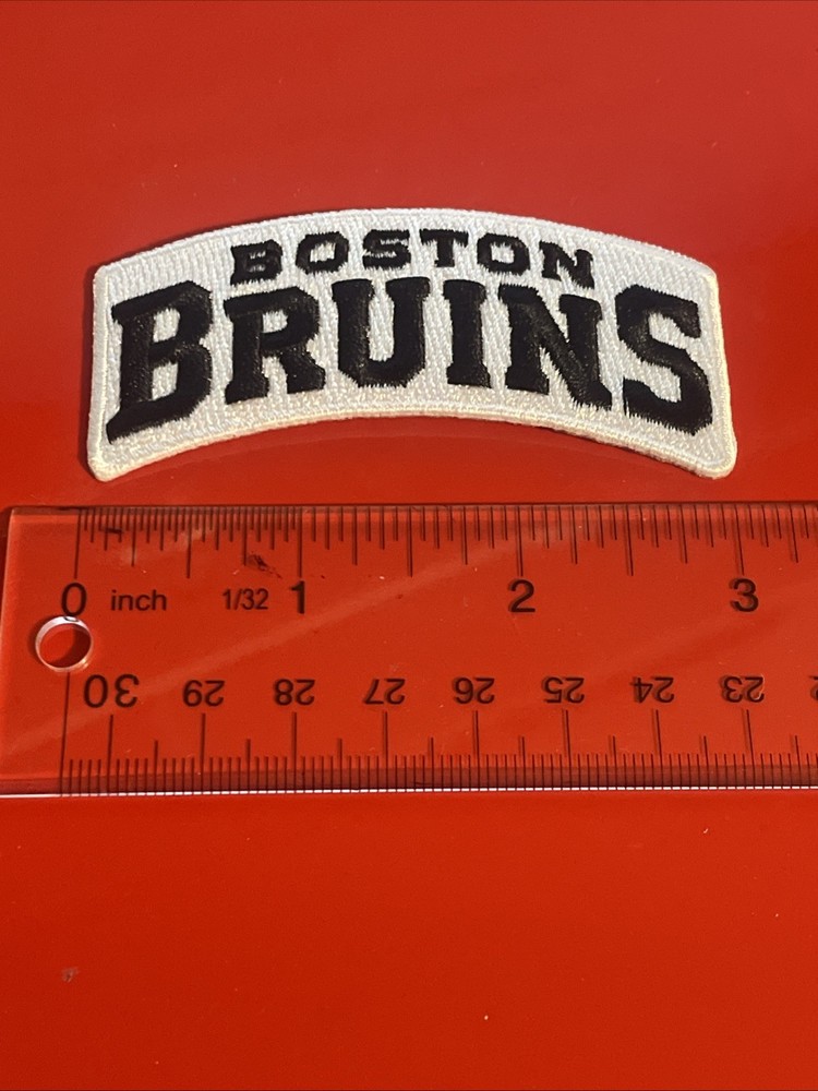 Boston Bruins White/Black Logo Patch Embroidered 3” Iron On