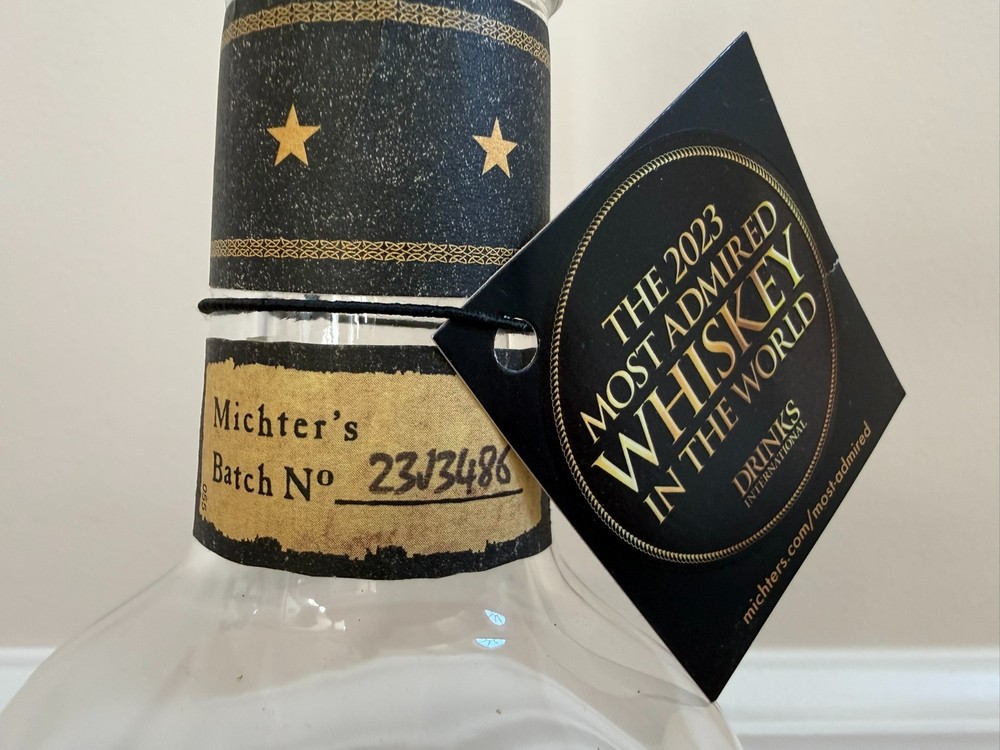 Mcihter's Bourbon Whiskey, 750 ml empty bottle