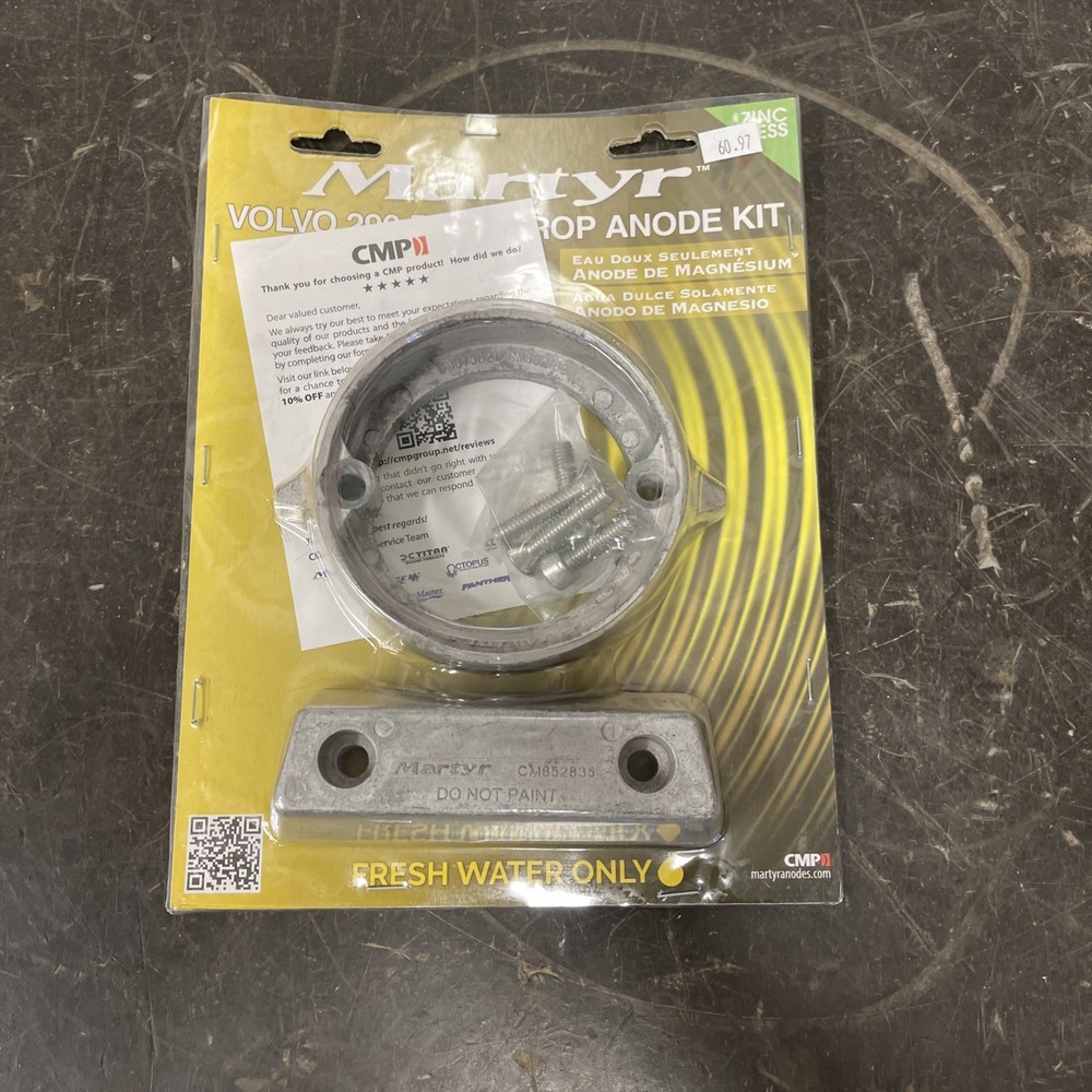 Martyr #CM290DPKITM Volvo Penta Magnesium Anode Kit.