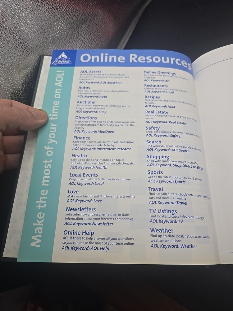 Vintage AOL Desk Planner 2002