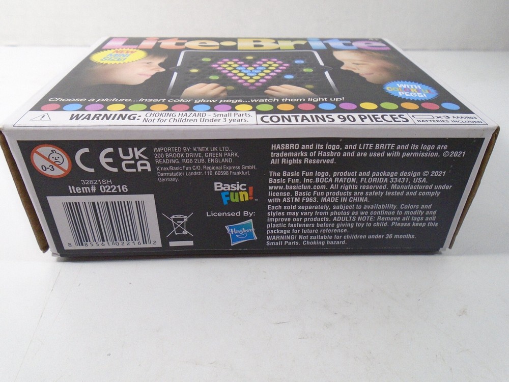 2021 BASIC FUN--LITE BRITE--85 MINI GLOWING PEGS (NEW)
