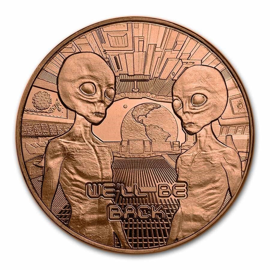 1 oz Copper Round -  Aliens "We'll be Back"