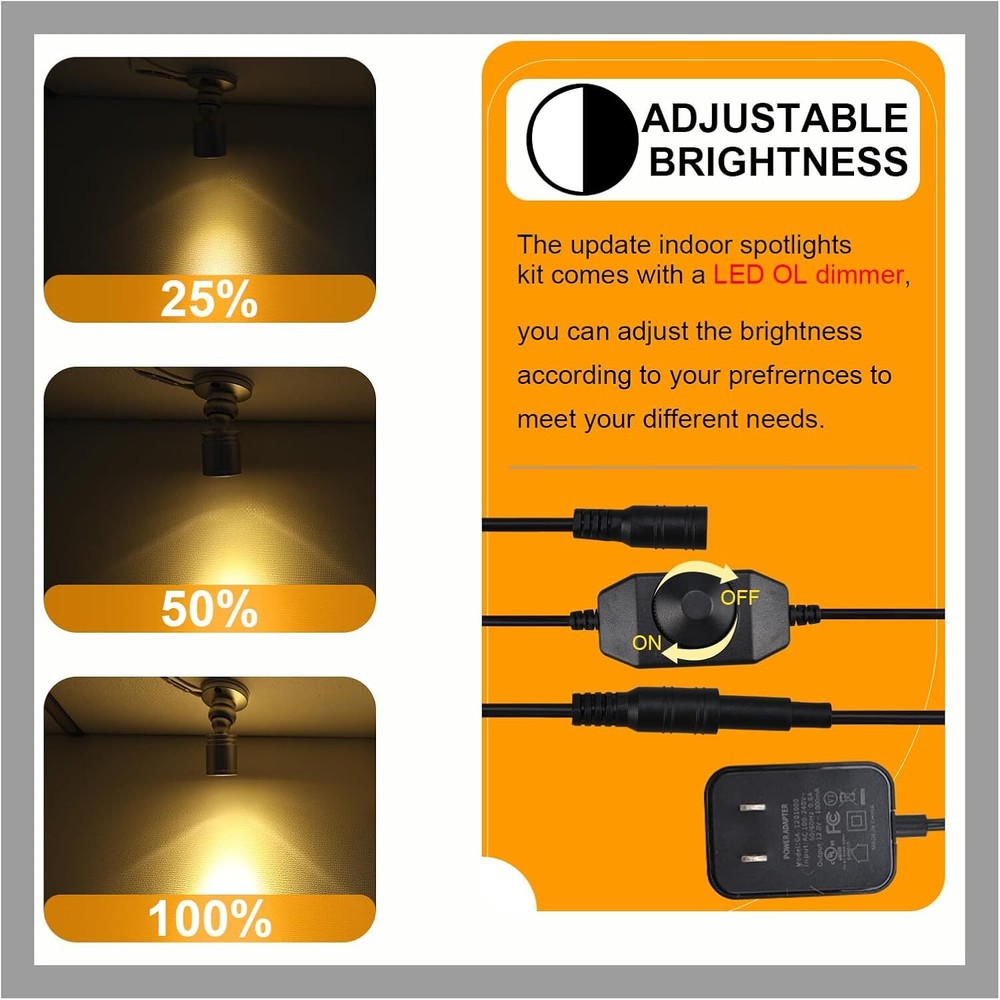 4/8Pack Dimmable LED Mini Spotlight for Display Cabinet Showcase Warm/Cold White