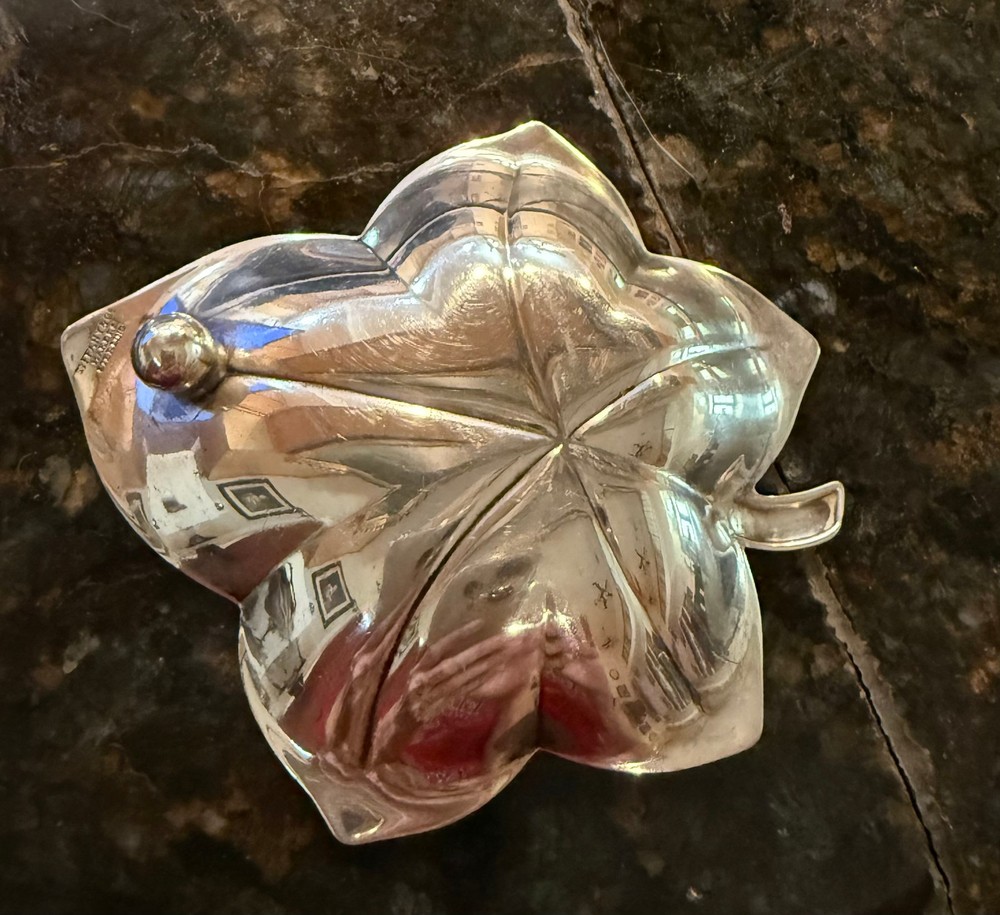 Sterling Silver Leaf Shaped Dish Tiffany & Co. 3" x 3.25"