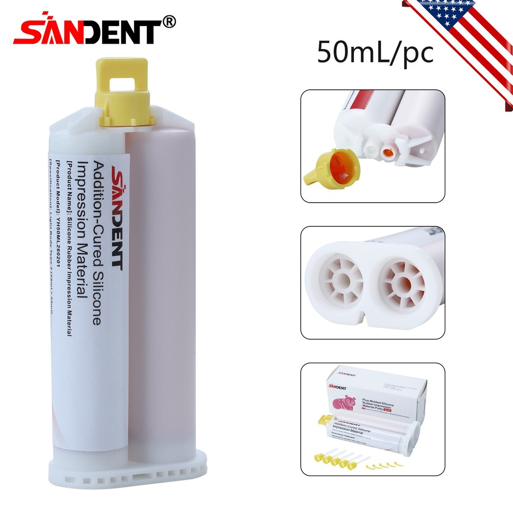 Light Body Fast Set Dental VPS Impression Material, 50ml x 4