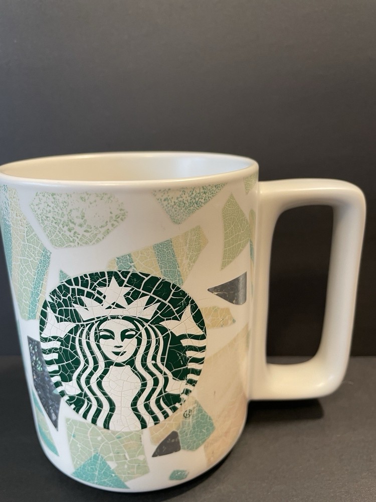 Starbucks Coffee Cup Crystal Geometric Confetti Metallic Holo Pattern