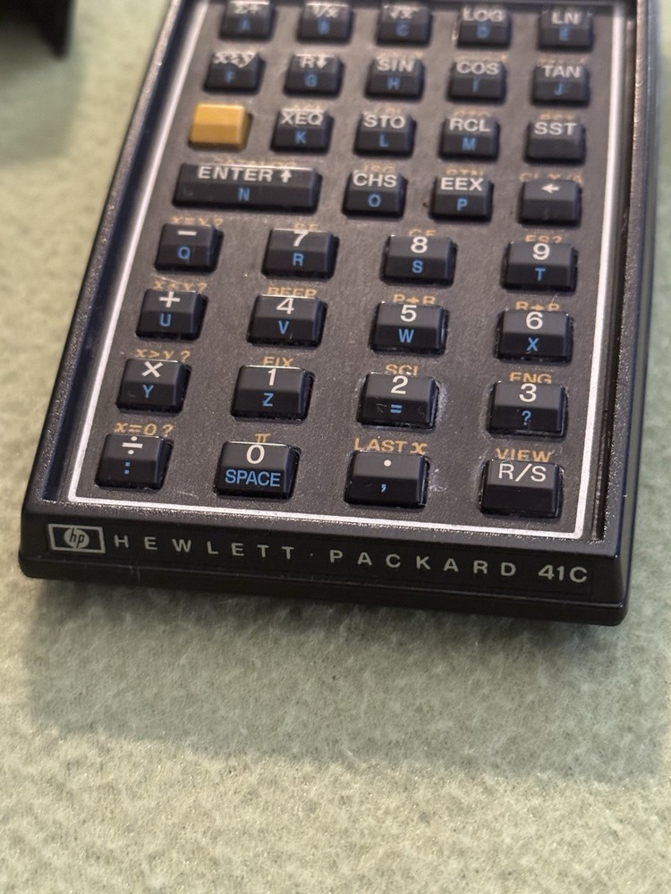 Calculator Hewlett Packard HP 41C Card Reader & Memory 82106X Lot Untested