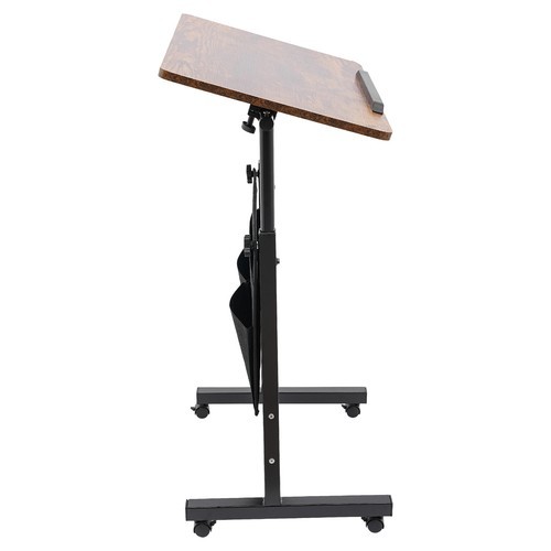 Office Rolling Laptop Desk Adjustable Height Computer Table 32-47in W/ Storage
