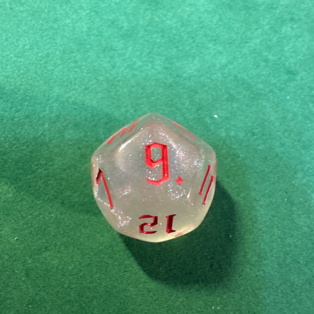 Glitter-Clear Acrylic Dice Set - RPG DND 13
