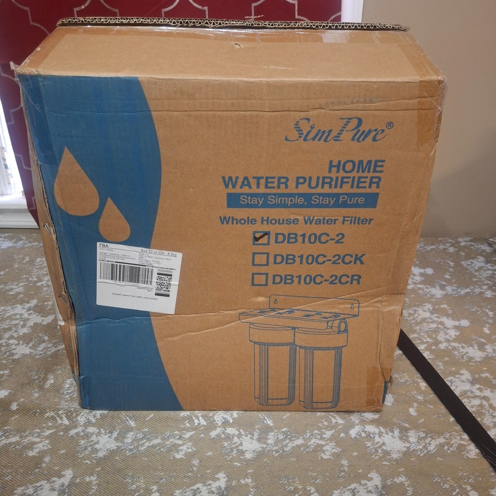 SimPure DB10C-2 Whole House Water Purifier Home Filter Housing Filtration System