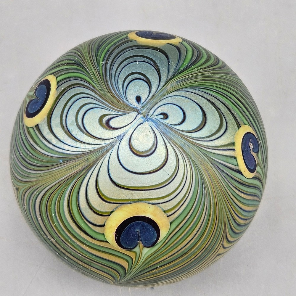 1981 Orient & Flume Pulled Feather Paperweight