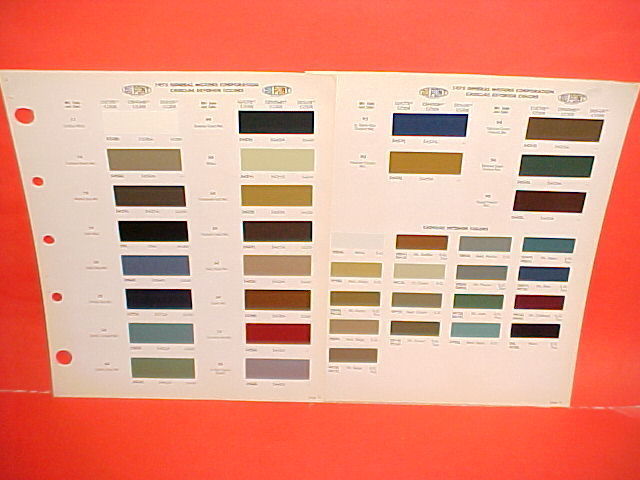 1972 CADILLAC ELDORADO CONVERTIBLE DEVILLE CALAIS EXTERIOR+INTERIOR PAINT CHIPS
