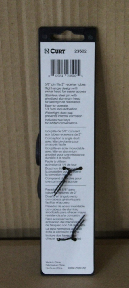 CURT 23502 RIGHT ANGLE HITCH LOCK