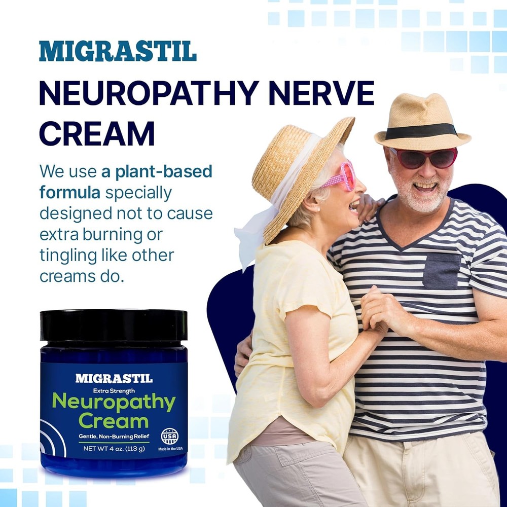 Basic Vigor Migrastil Neuropathy Relief Cream Extra Strength for Feet, Legs,...