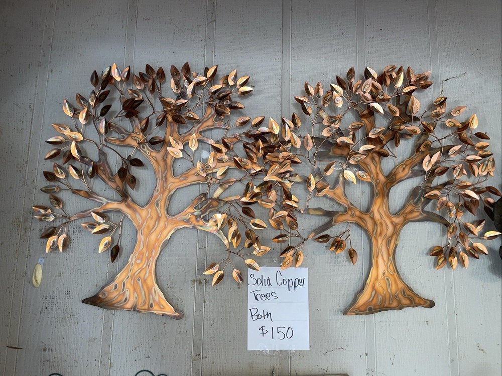 Copper Trees Wall Decor