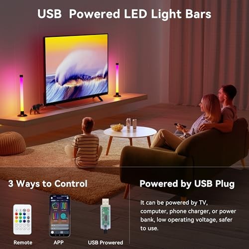 Led Light Bar with Music Sync, Color Changing TV Backlight App & Remote