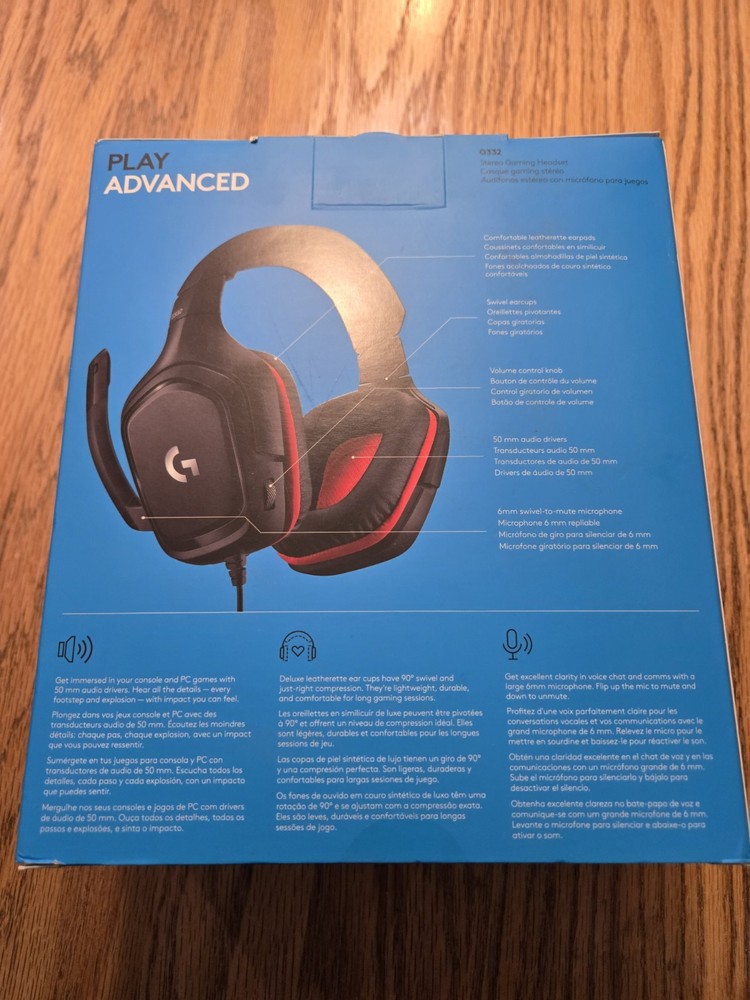 Logitech G332 Stereo Gaming Headset for PC, PS4