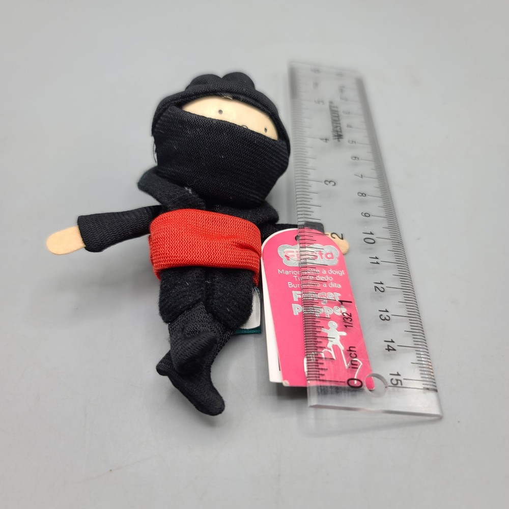 Fiesta Crafts Black Red Ninja Finger Puppet